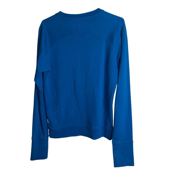 Orlebar Brown Mens Sweatshirt Size Small Blue Thumb Hole Crew Neck Pure Cotton - Picture 2 of 8